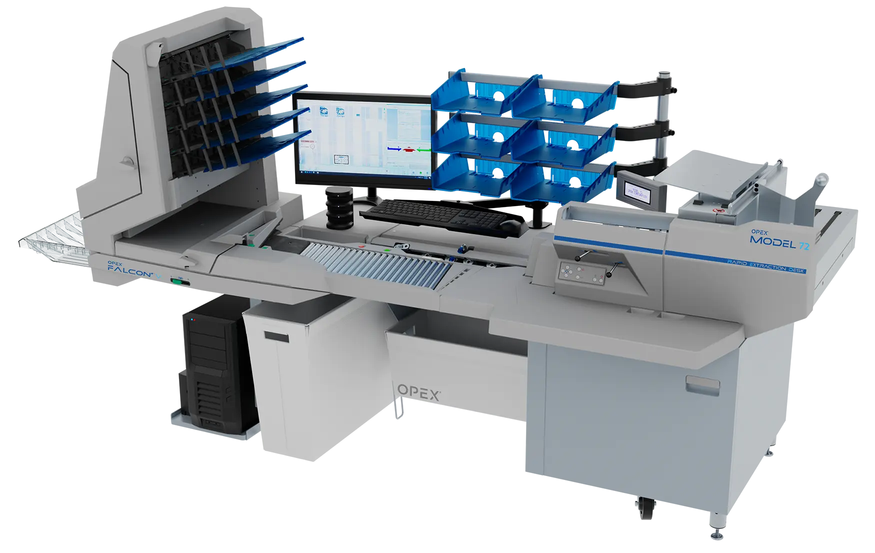 OPEX FalconV+ RED Scanner mit integriertem Brieföffner